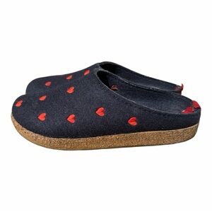 Haflinger Grizzly Cuoricino women's felt clog slippers 41